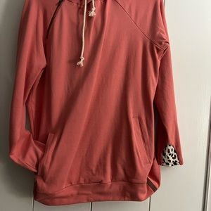 Ampersand 1/4 zip double hoodie xxl